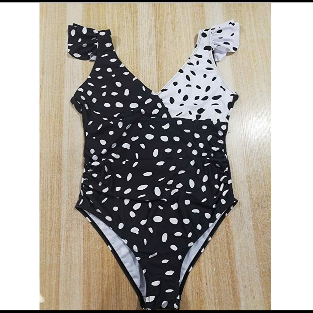 Polkadot maternity one piece swimsuit